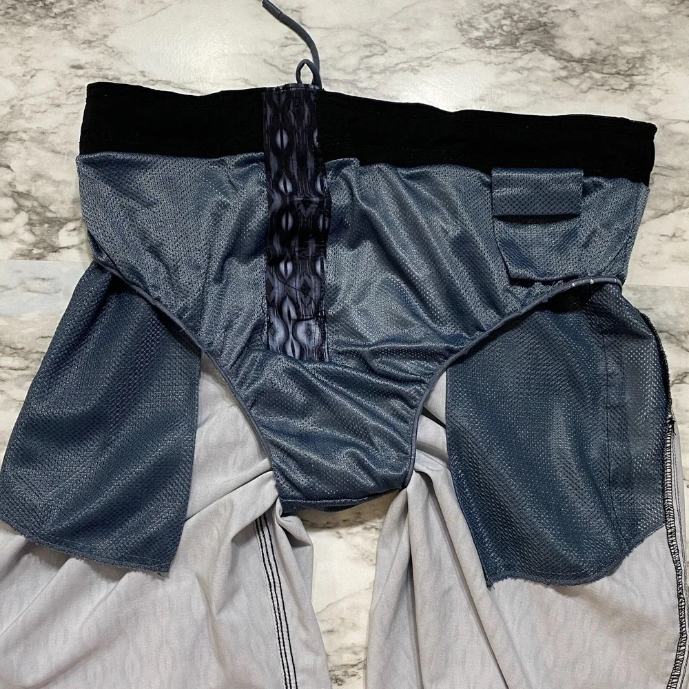 Speedo Swim Trunks Mens‎ Size L Multicolor Geometric Drawstring Lined Pockets